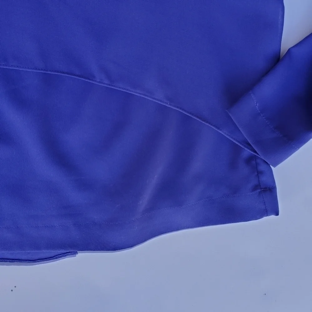 1 State Blue layered blouse S back detail - Picture 3 of 5